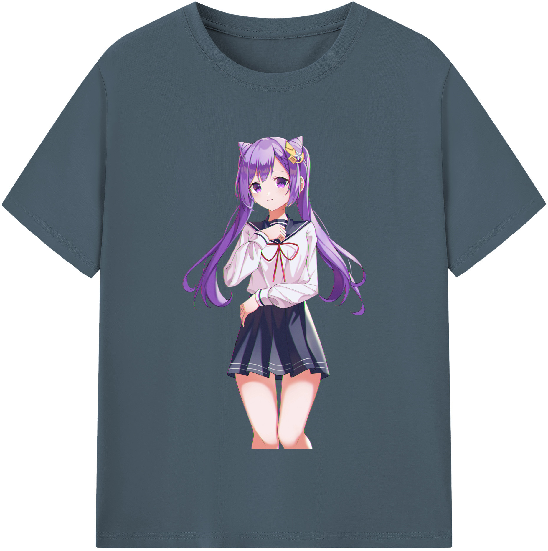 げんし神 刻晴 こくせい genshin Kokusei 綿100％半袖Tシャツ（フロントプリント）